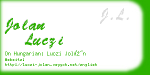 jolan luczi business card